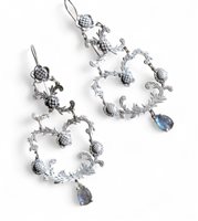 Orecchini Laurent Gandini Donna FLEURS in Argento Labradorite 22FLEURS - 22FLEURS